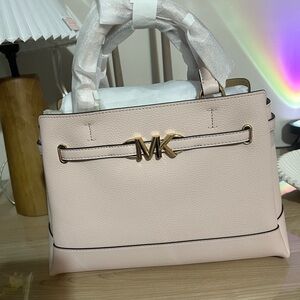 Michael Kors Blush Satchel with Gold Accents